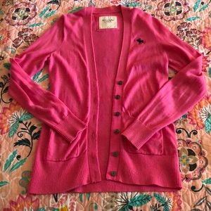 Abercrombie & Fitch Hot Pink Cardigan